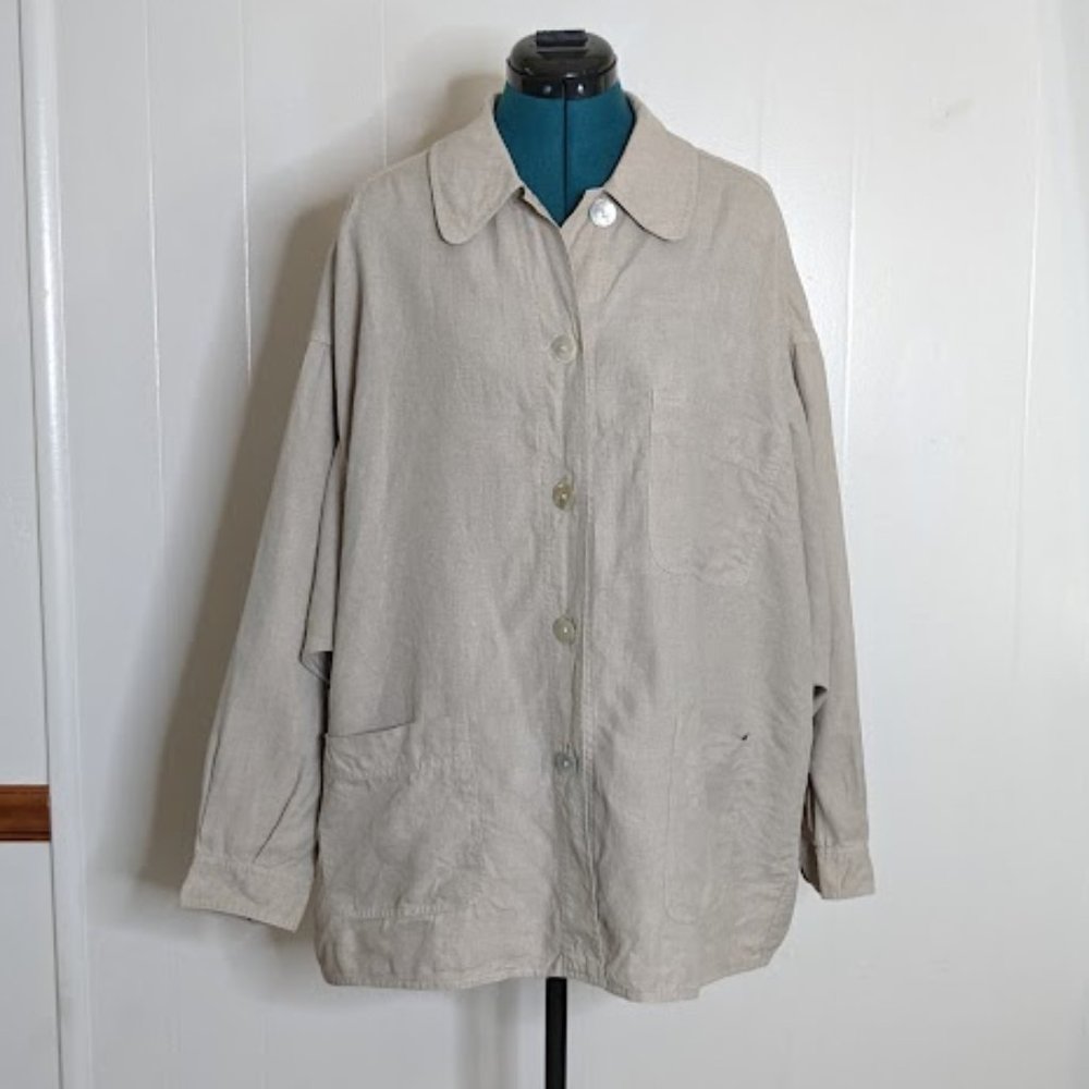 Country Road Australia  Linen Shirt Jacket. Size L.